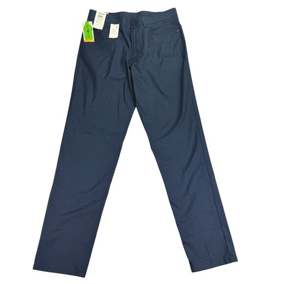 Kenneth Cole Mens 5-Pocket Slim Fit Techn-Cole Pants Indigo Blue 32x32 - Picture 1 of 5